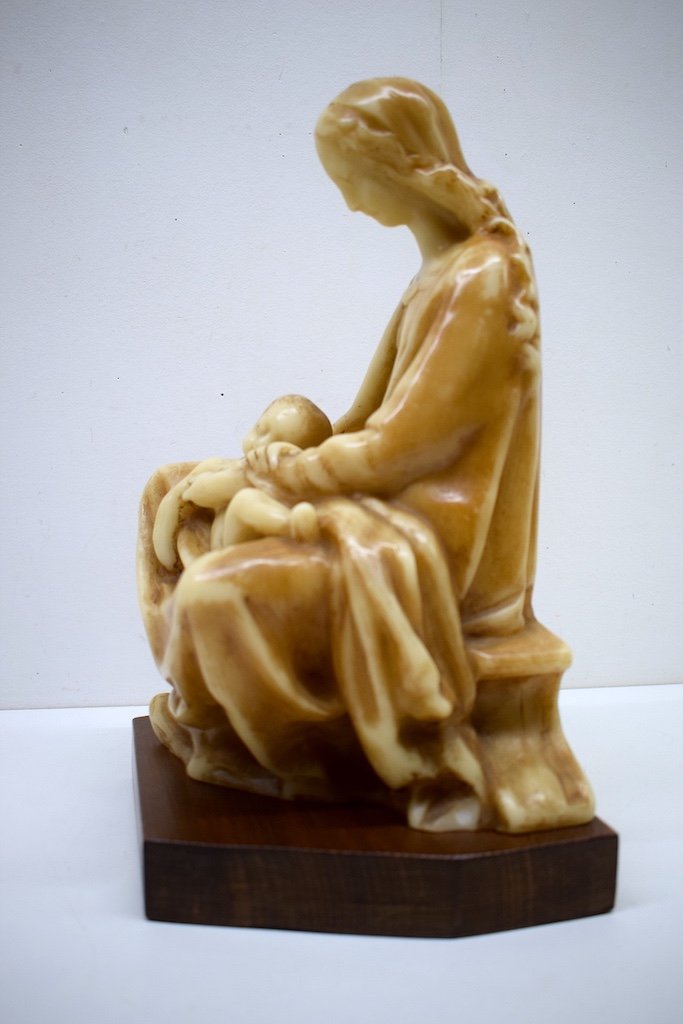 Virgin And Sleeping Child In Wax Early 20th Century Ref447-photo-3