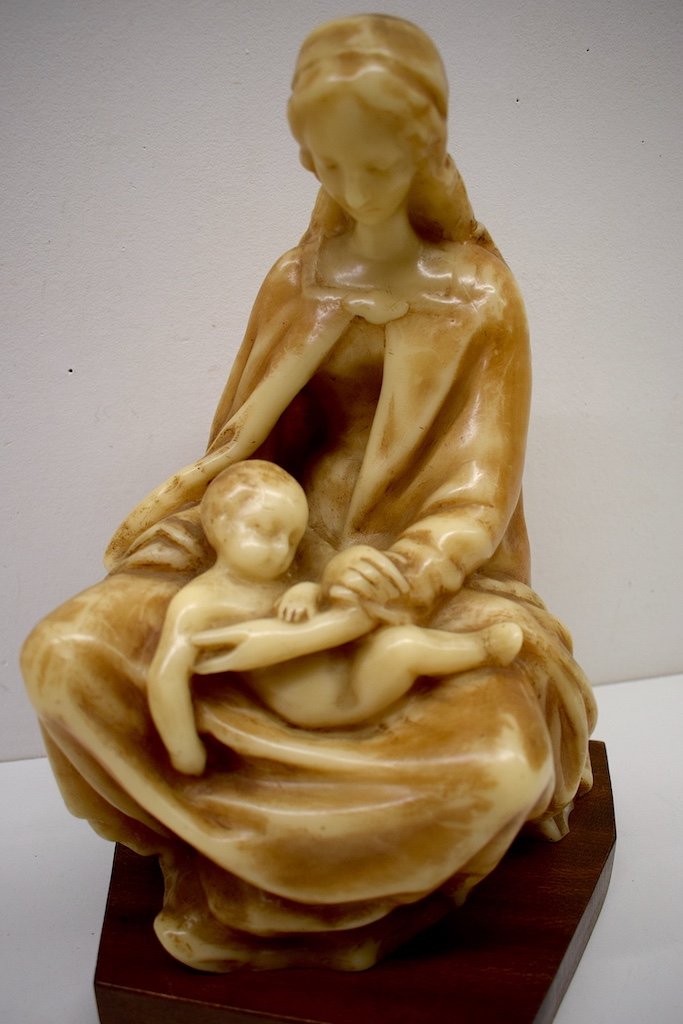 Virgin And Sleeping Child In Wax Early 20th Century Ref447-photo-5