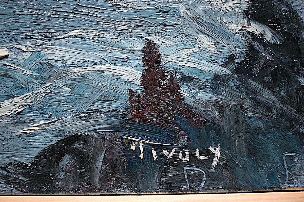 Signed Tivoly Marine Boats Impressionist XX Rt698-photo-1