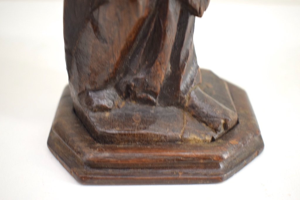 Art Populaire Religieux Vierge &agrave; l'Enfant XVIII &egrave;me Bois Sculpt&eacute;  Ref461-photo-6