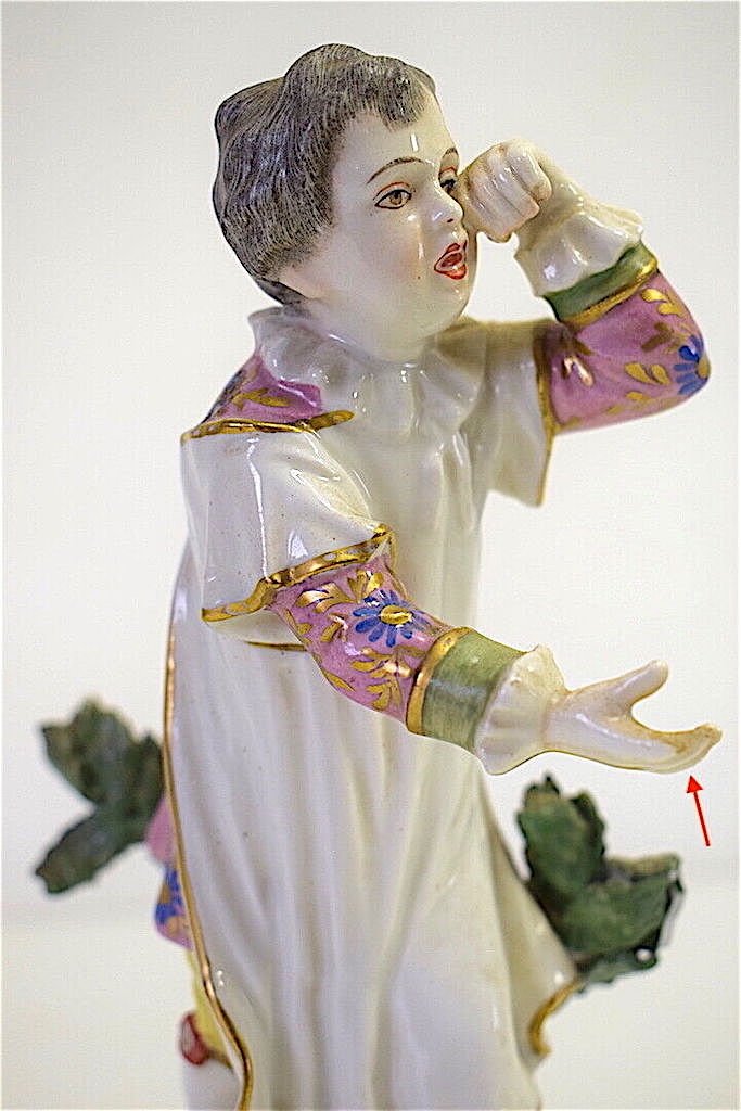Character Porcelain Figurine Child Mark Ears Of Wheat To Identify Ref491-photo-7
