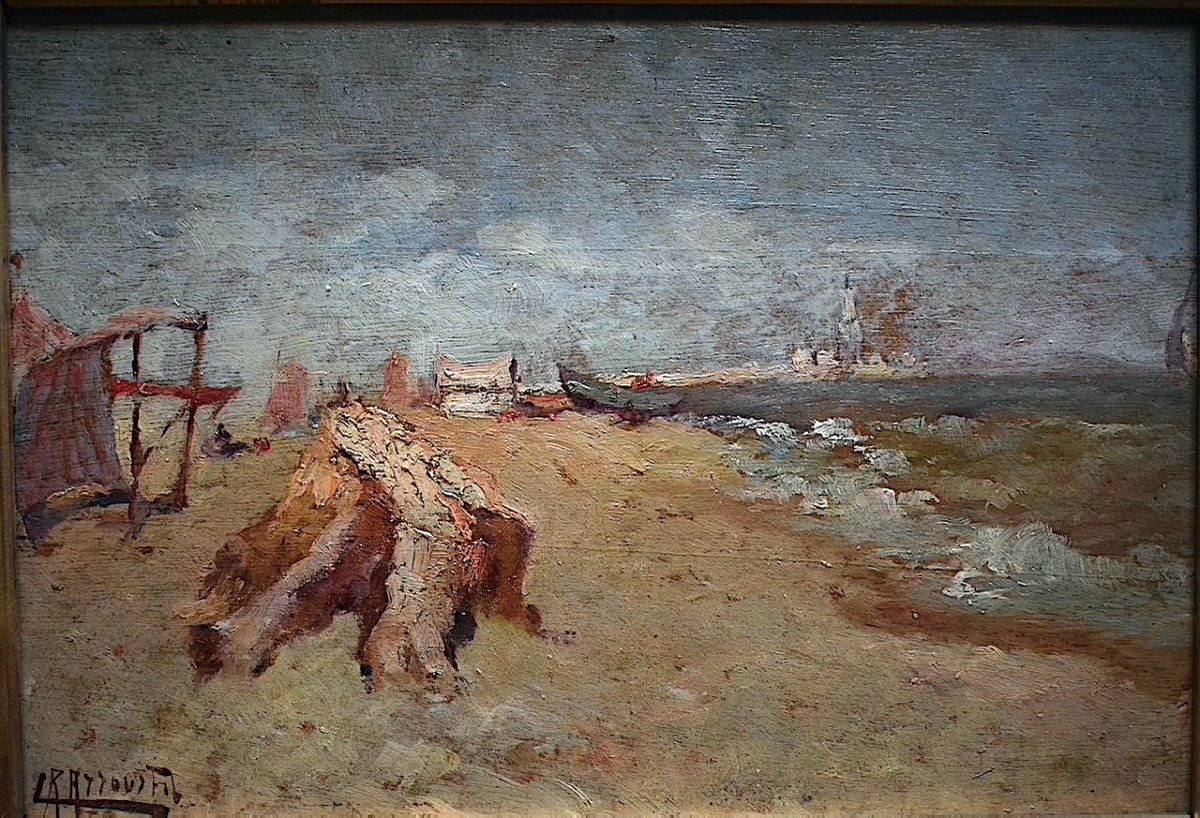 Pierre Crassous Fils Valras Marine Beach 1931 Impressionist Hérault XX Rt743-photo-3