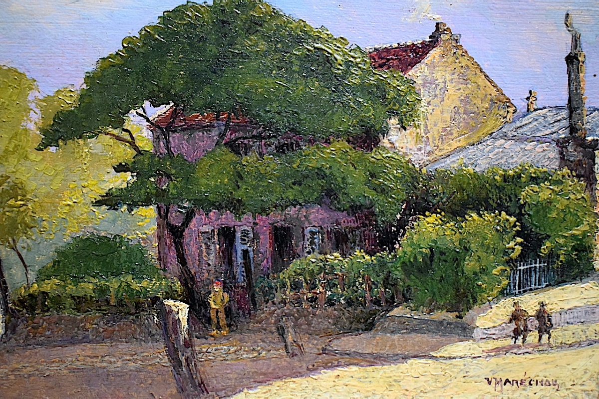 Victor Marechal Montmartre Paris Au Lapin Agile Father Frédéric Impressionist XX Rt751-photo-3
