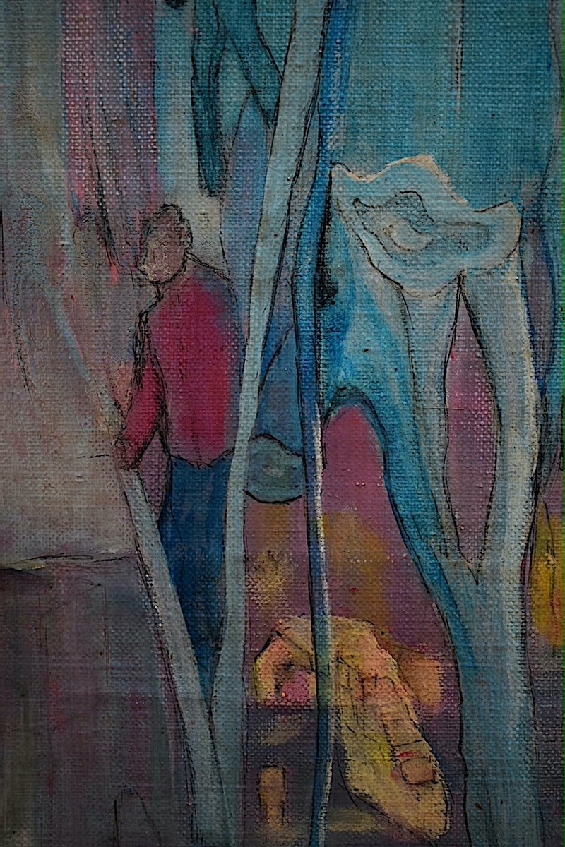Alain Bacou Surrealist Imaginary Characters Titled Resurgence XX Rt757-photo-5