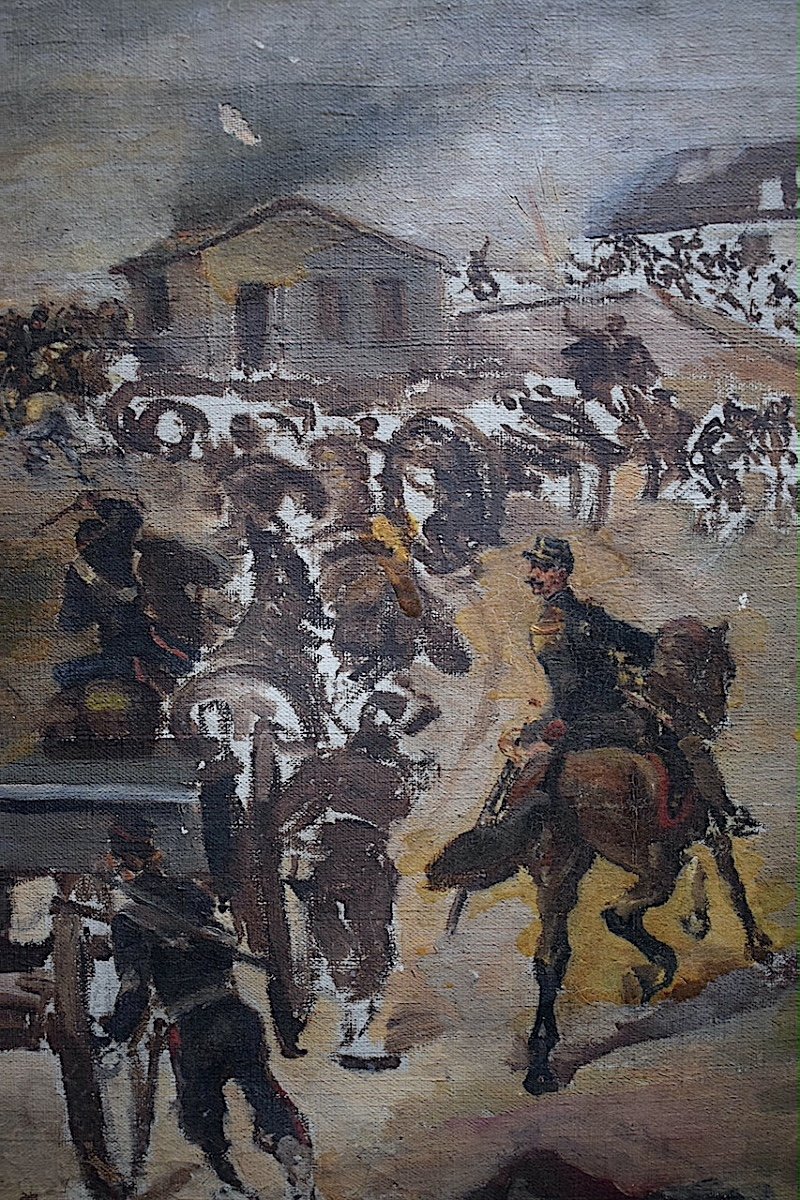 Study War 1870 Militaria Unsigned XIX Rt775-photo-3
