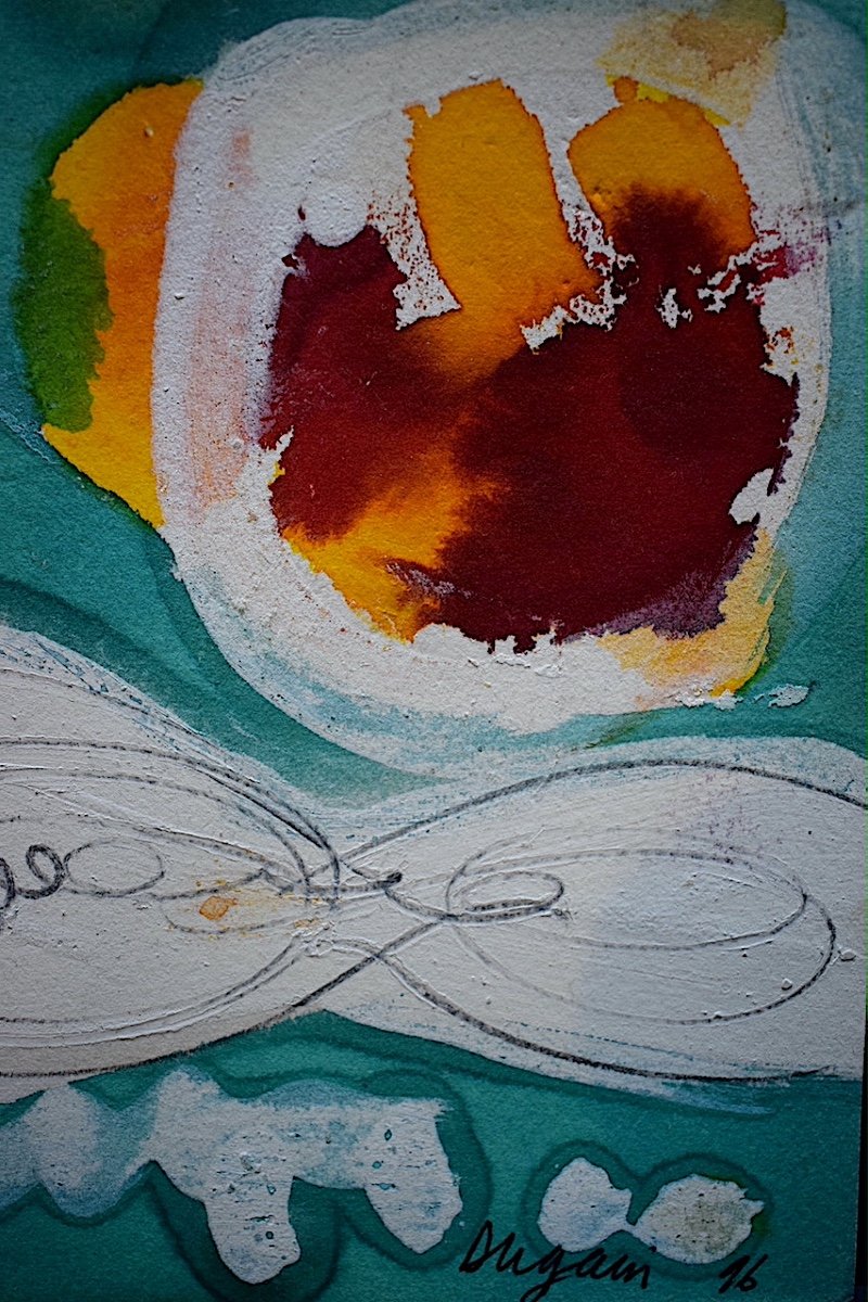 Dugain Yann  Art Contemporary Abstract Signed 1996 Rt818-photo-3
