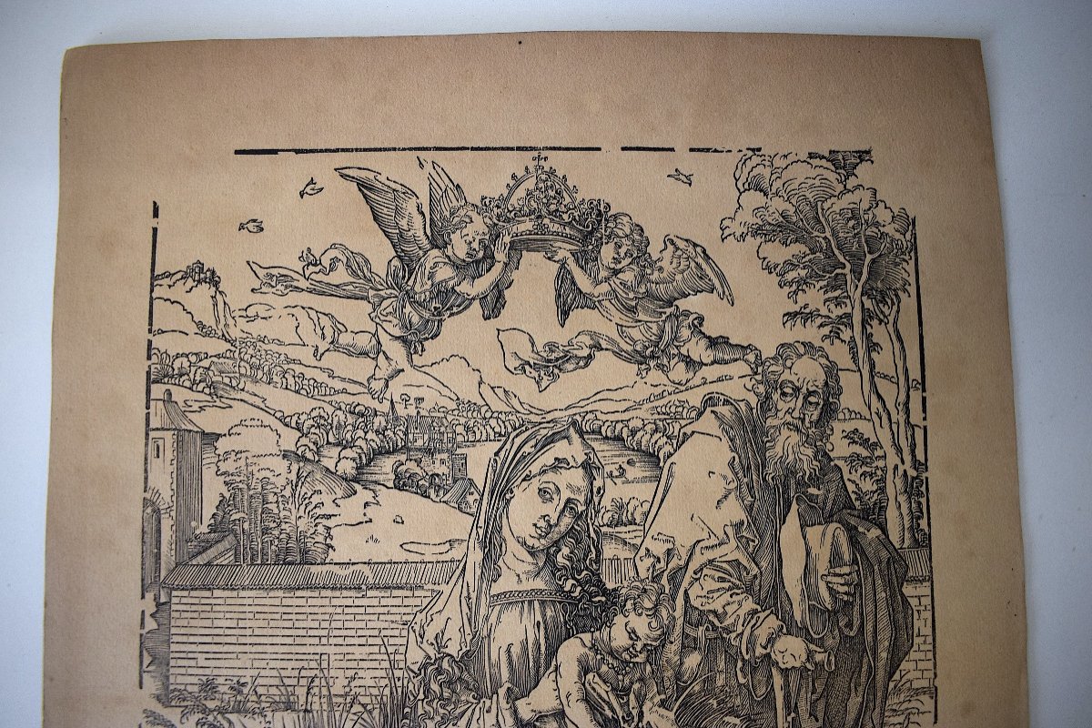 Albrecht Dürer Gravures Sur Bois La Sainte Famille Avec Les Trois Lièvres Refd3-photo-2