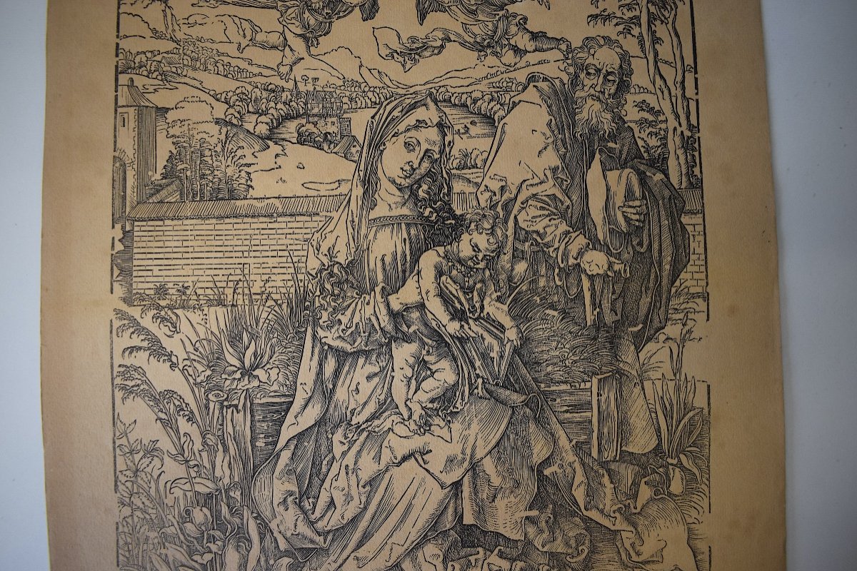 Albrecht Dürer Gravures Sur Bois La Sainte Famille Avec Les Trois Lièvres Refd3-photo-4
