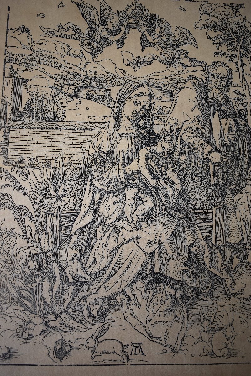 Albrecht Dürer Gravures Sur Bois La Sainte Famille Avec Les Trois Lièvres Refd3-photo-7