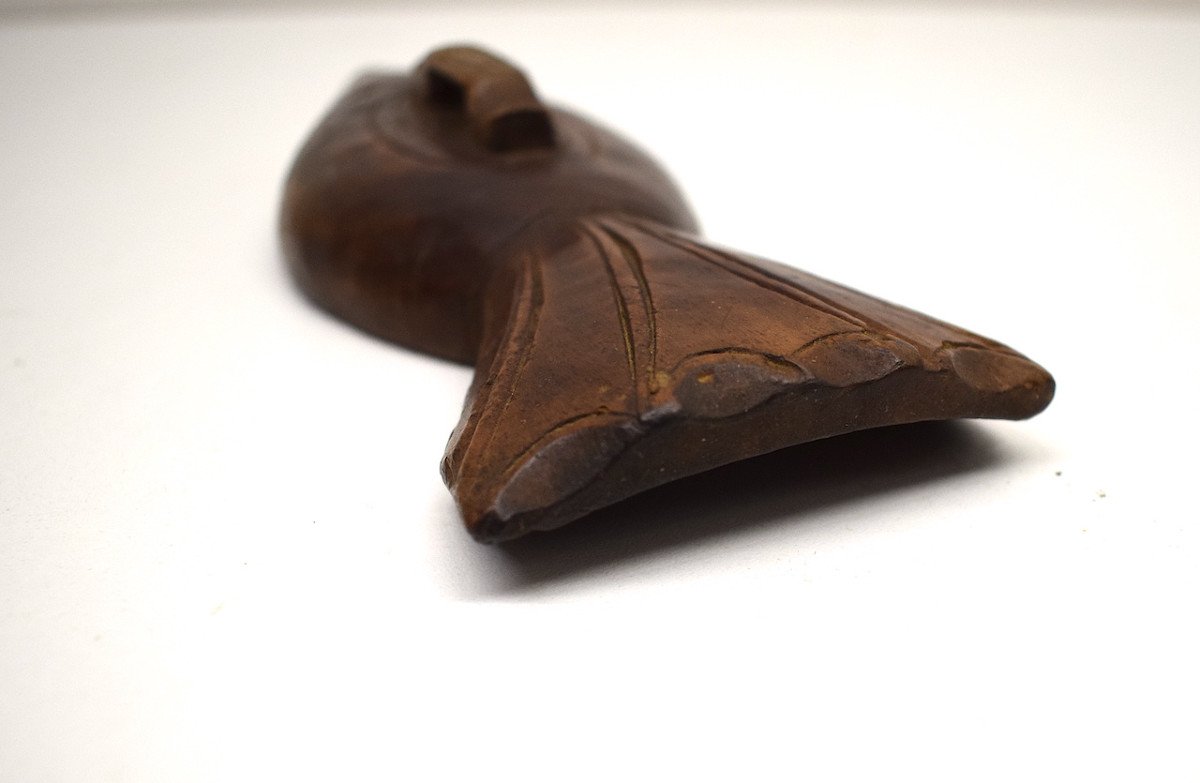 Folk Art Mold Seal Or Mark Liturgical Bread Wood Carved In Fish Greece Ref528-photo-1