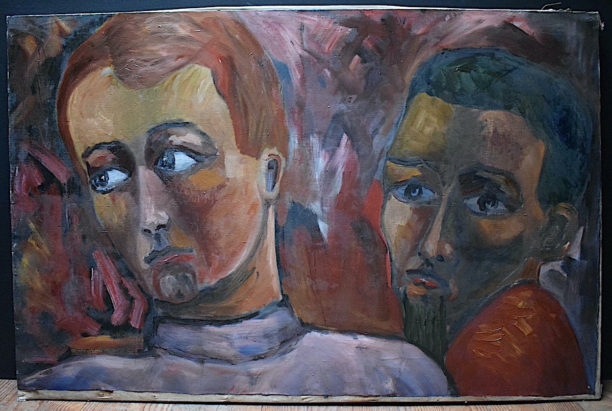 Couple Homme Style Expressionnisme Fauve Fauvisme XX non sign&eacute; &agrave; identifier RT847-photo-4