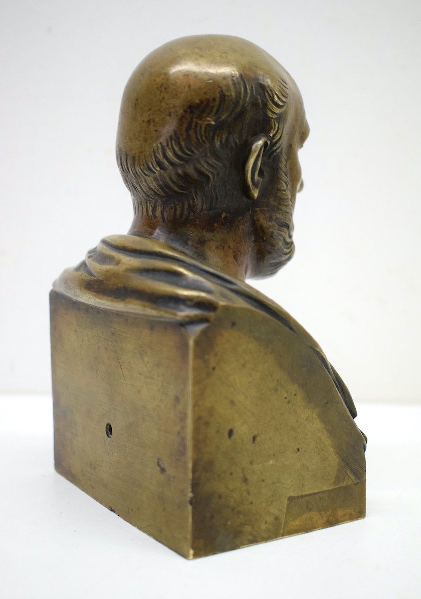 Buste Bronze Hippocrate XIX Vers 1810 1830 Médecine Médecin époque Empire Ref533-photo-1