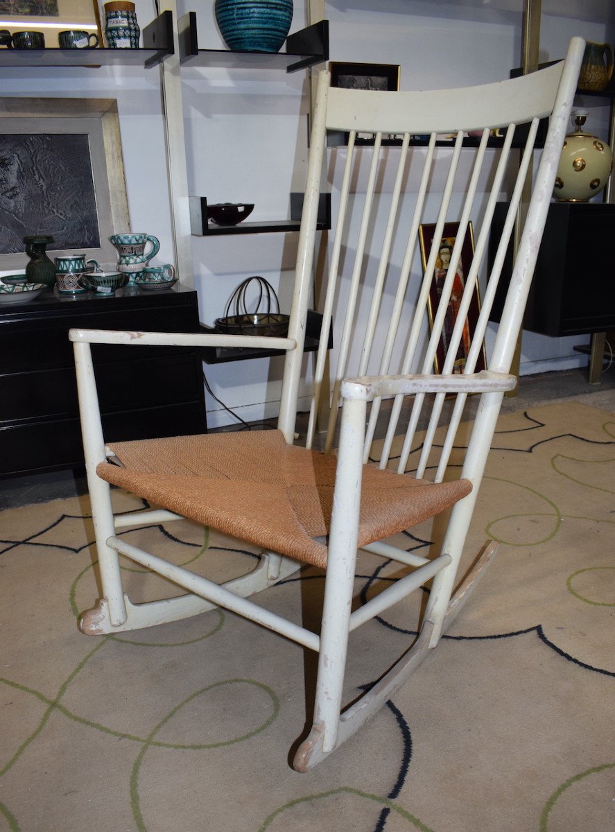 Rocking Chair Vintage Danish Rocking Chair Model J16 By Hans J Wegner For Møbler Ref545*-photo-3