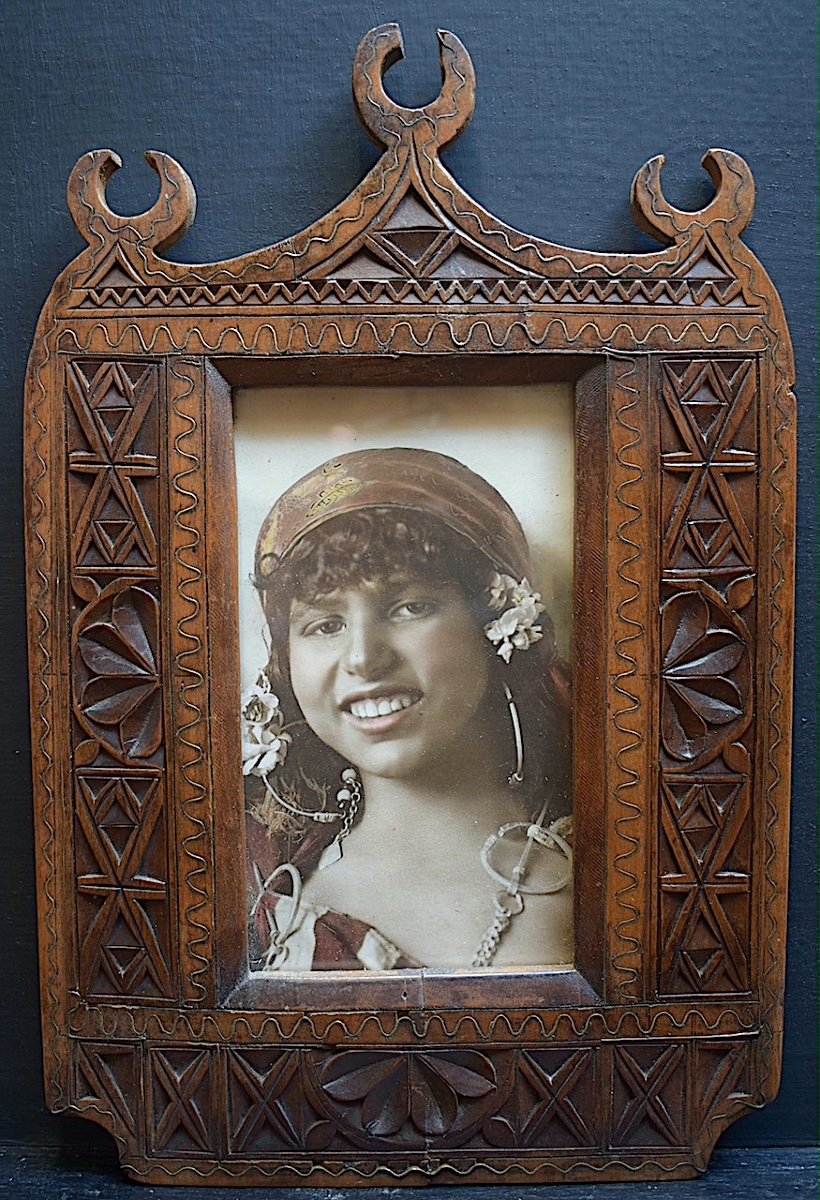 Orientalist Carved Wood Photo Frame XX Rebate 22.5 X 13 Cm Frame Ref C1102-photo-5