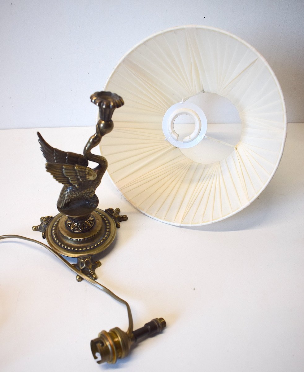 Lampe Bronze Animalier Repr&eacute;sentant  Un Cygne  &eacute;poque Vers 1920 1930 Ref555-photo-6