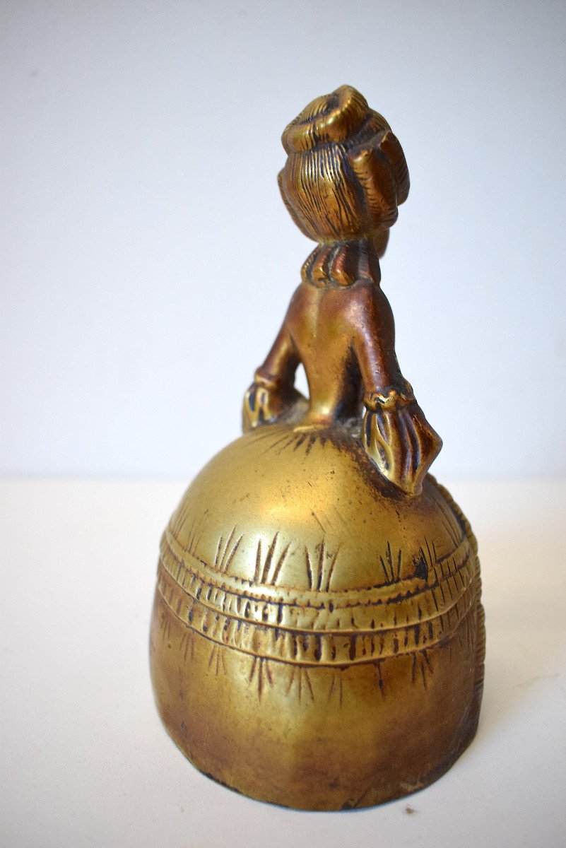 Cloche Sonnette De Table En Bronze Reine Marie Antoinette Ref559-photo-2