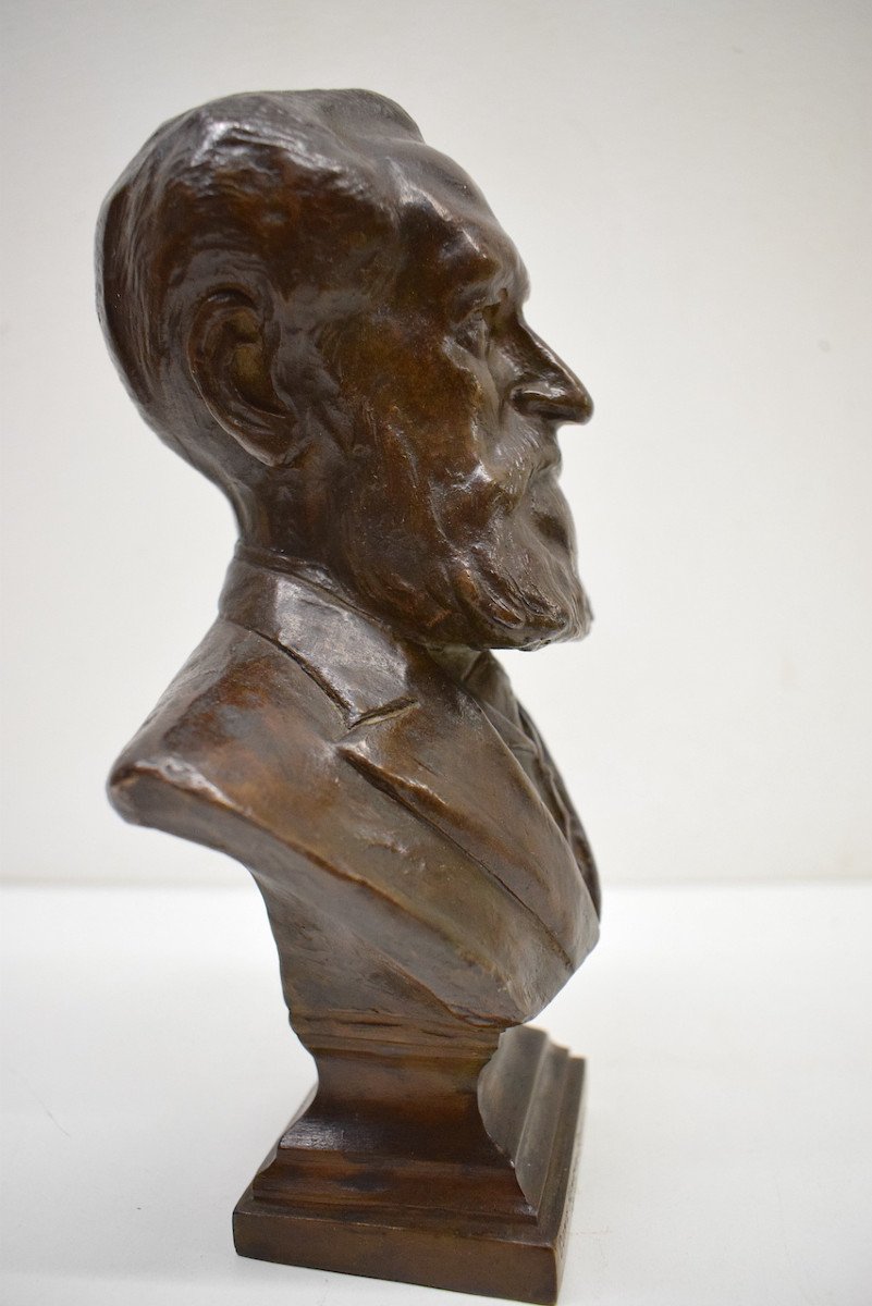 Buste Bronze  Comte HENRY DE BONVOULOIR Entomologie Science Signé Ref566-photo-2