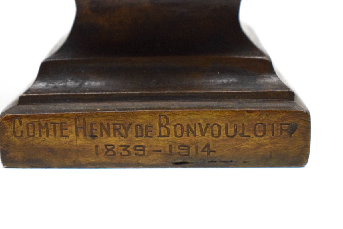 Buste Bronze  Comte HENRY DE BONVOULOIR Entomologie Science Signé Ref566-photo-6