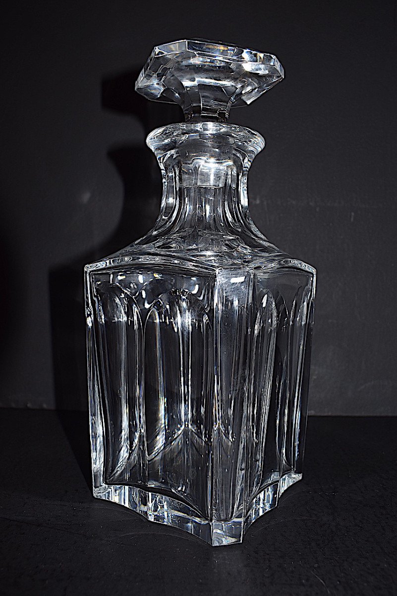 Baccarat Crystal Whiskey Bottle Carafe Model Harcourt 1841ref620-photo-3