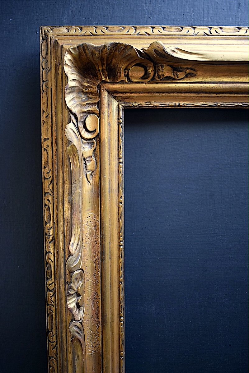 Cadre Doré Montparnasse Feuillure 65 x 54 cm Format 15F Frame Ref C1116-photo-3