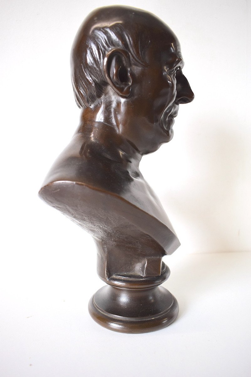 Bronze Bust Of Hautin Protestant Calvinist By Victor Vilain Fondeur Collas Ref628-photo-4