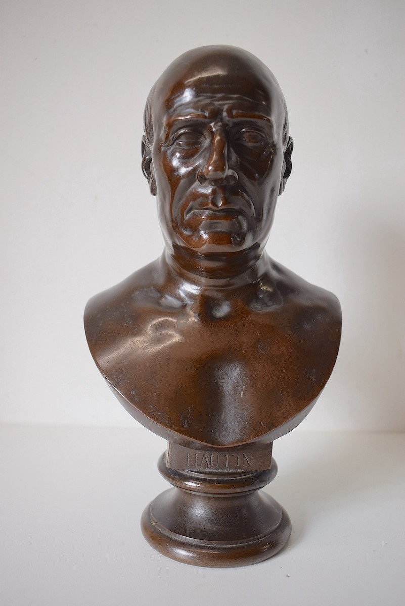 Bronze Bust Of Hautin Protestant Calvinist By Victor Vilain Fondeur Collas Ref628-photo-8
