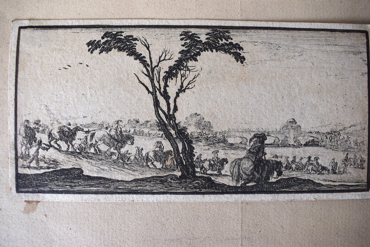 Stefano Della Bella XVIIth Etching Procession Of Horsemen Italy Florence Ref631-photo-2