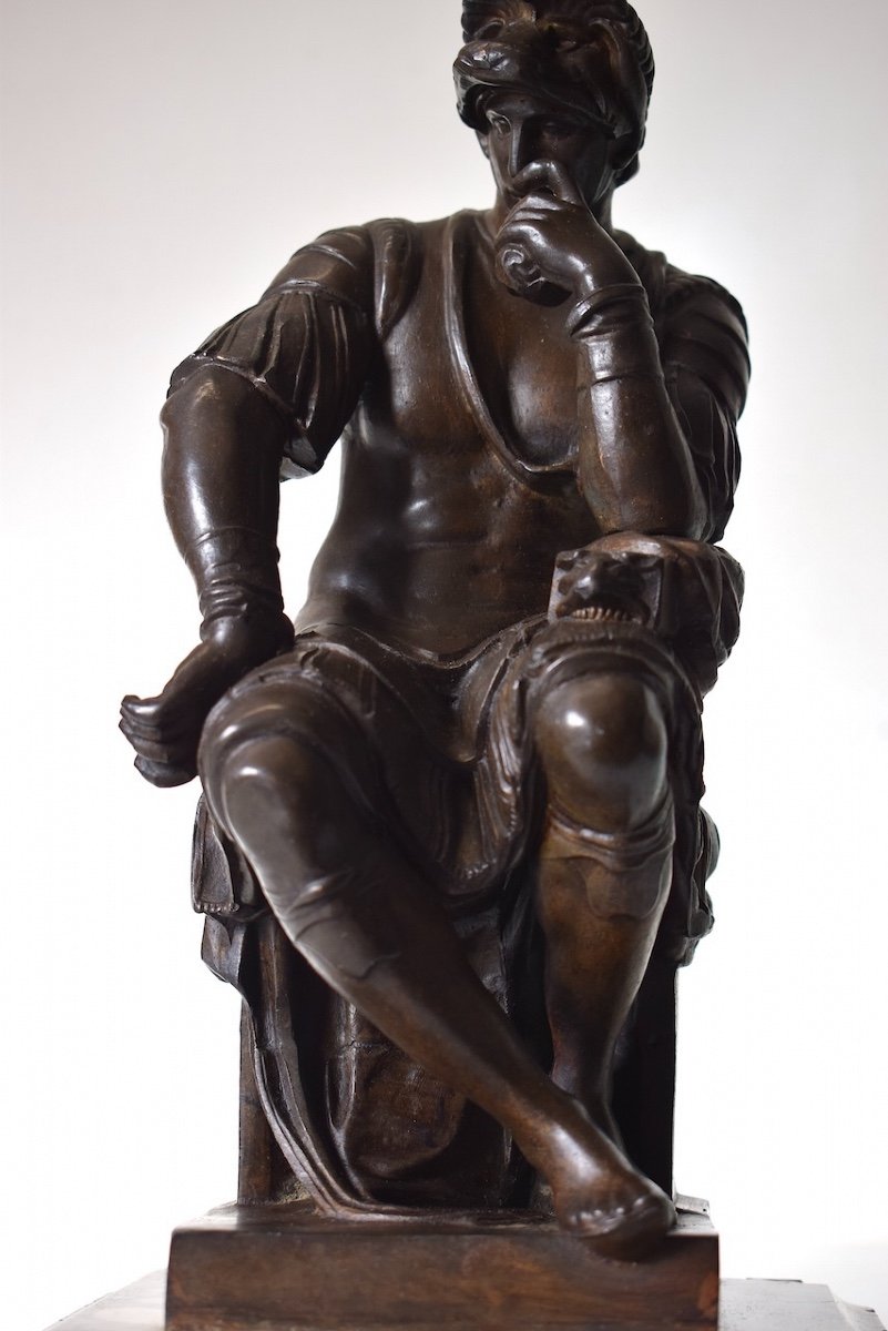 Laurent De Medici Metal Sculpture After Michelangelo 19th Century Ref641-photo-4