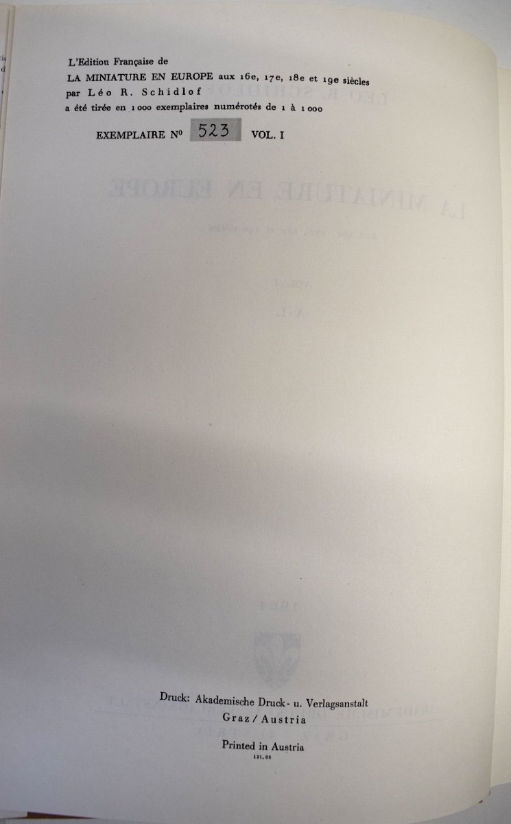 Rare Book In 4 Volumes By Leo Schidlof La Miniature In Europe Year 1964 Ref670-photo-4