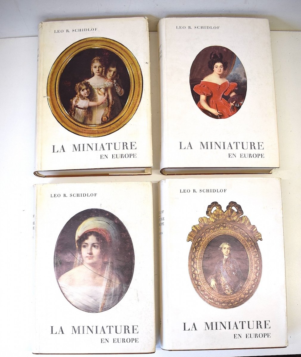 Rare Livre en 4 tomes de    LEO SCHIDLOF  la Miniature En Europe année  1964  Ref670