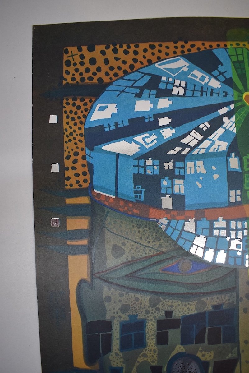 Poster 70s Paul Facchetti Gallery For Hundertwasser Exhibition  Modern Art Rd13-photo-2