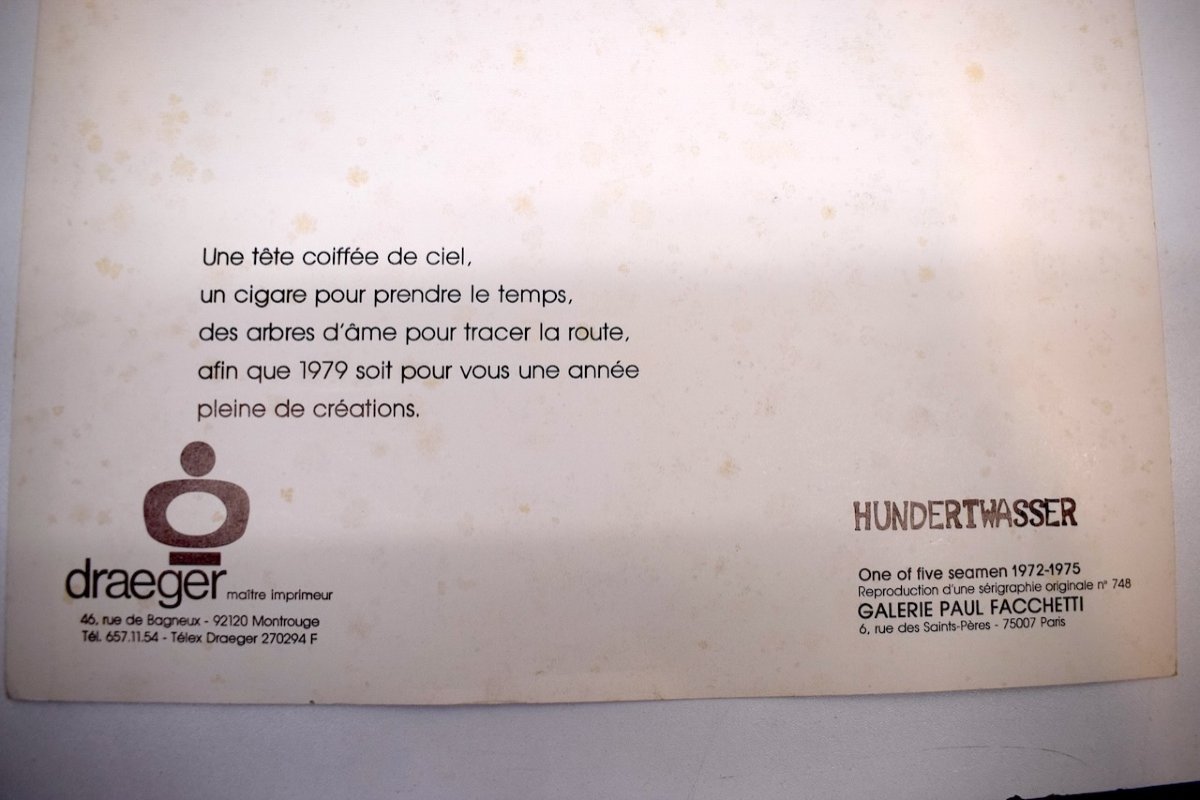 Affiche Années 70  Galerie Paul Facchetti Pour Exposition De  Hundertwasser  Art Moderne Rd13-photo-7