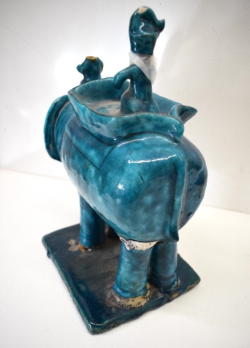 Ancient Glazed Ceramic Elephant Iran Persian Ottoman Orientalist Ref670-photo-8