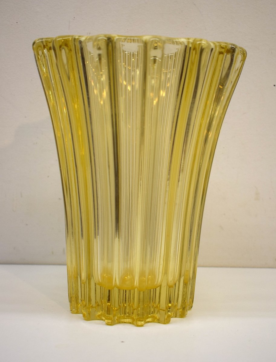 Vase En Verre Art Déco  Par Pierre d'Avesn Vers 1930  1940 Ref675-photo-3