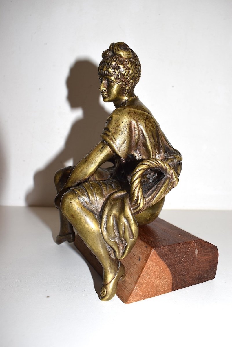 Curiosity Erotic Bronze Seated Woman Curiosa After Pradier XIXth Century Ref676-photo-1
