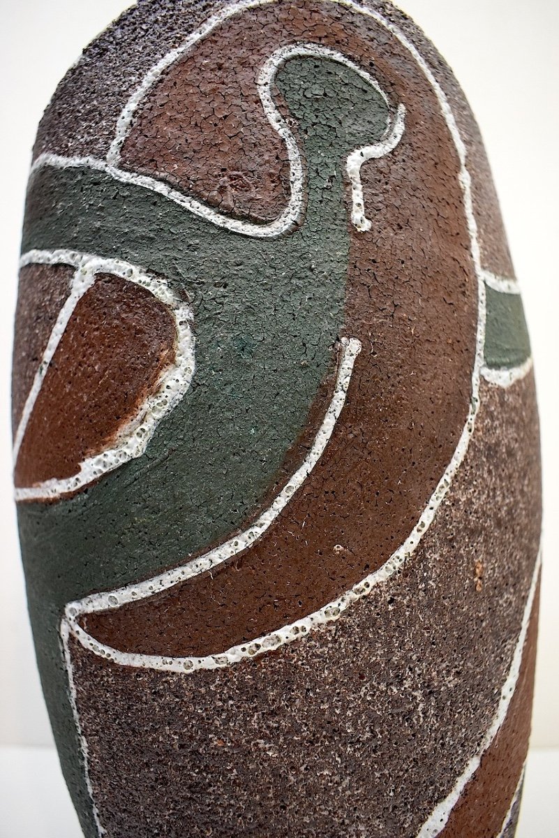 Imposant Vase anthropomorphe  En C&eacute;ramique d&#039;Art  d&#039;Accolay Les Danseurs vers 1950 Ref679 -photo-6