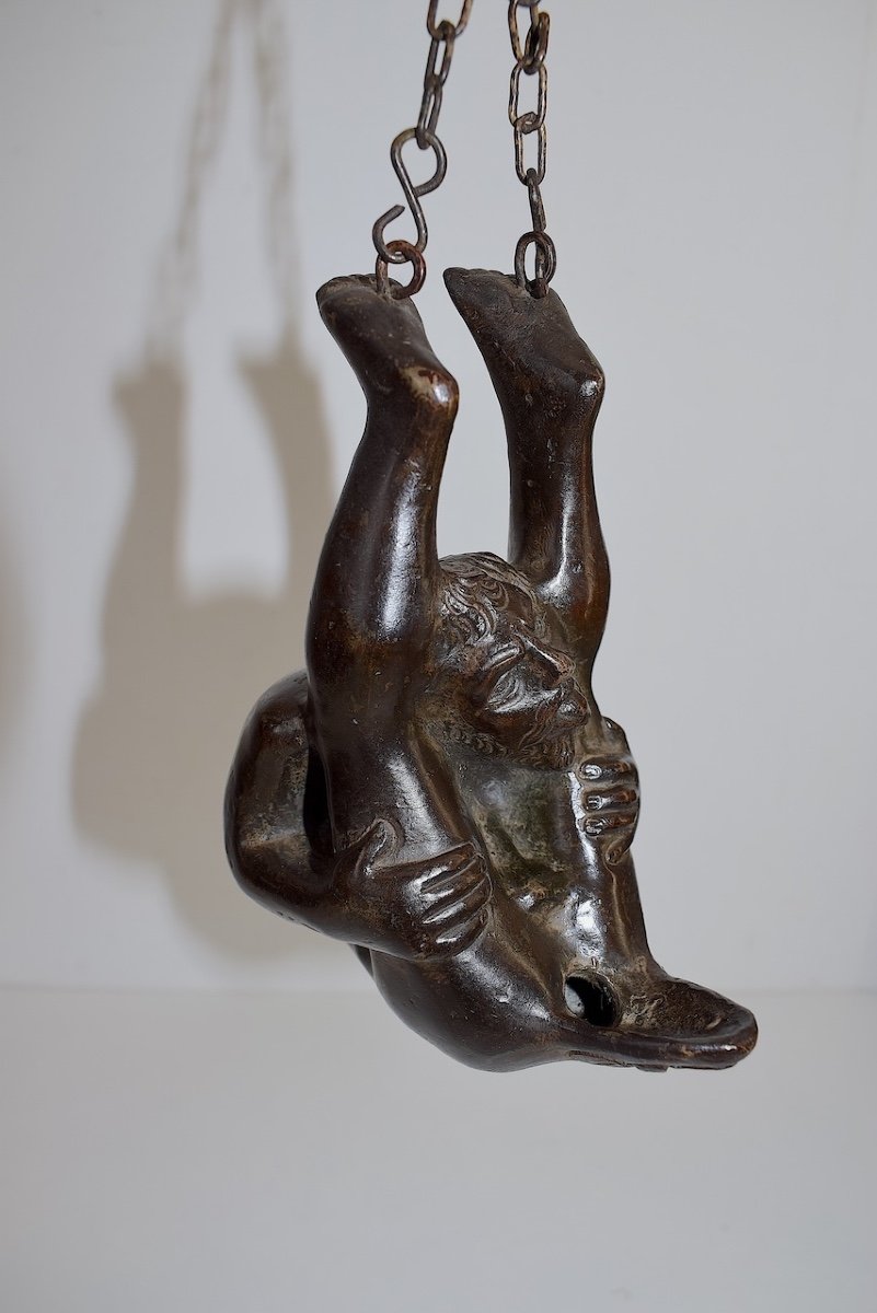 Erotic Curiosity Bronze Oil Lamp Bacchus Dionysus Padua Italy Ref687-photo-4