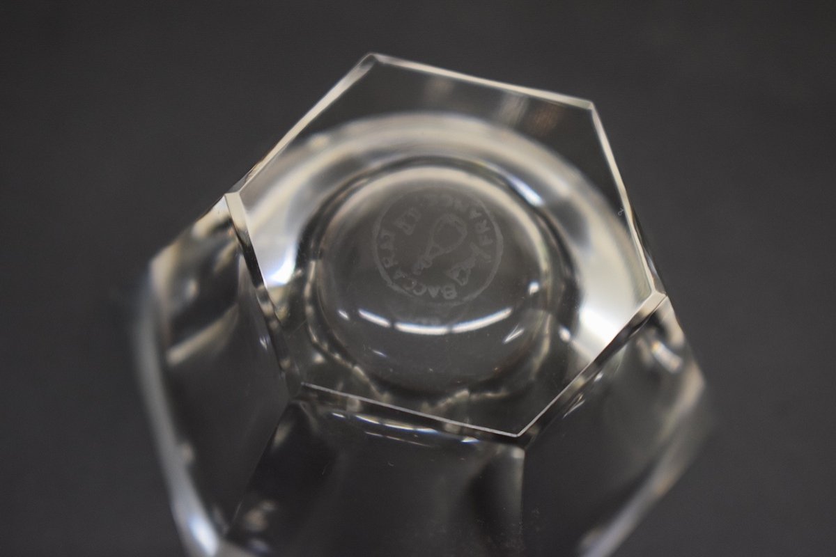 Pair Of Art Deco Salt Cellars In Crystal By Baccarat Mirror Base Year 1930 1950 Ref723 -photo-6
