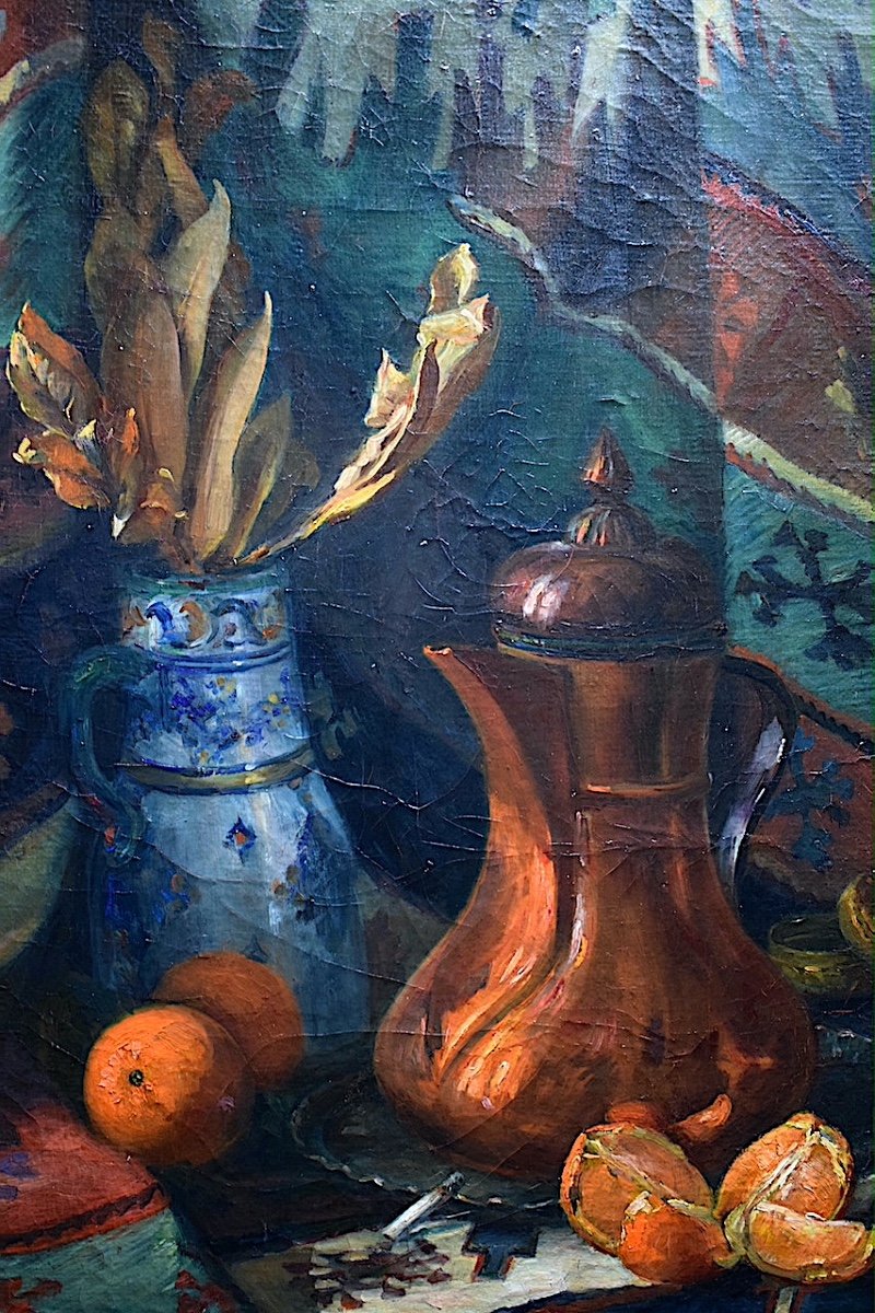 Marie Dominique Siciliano Orientalist Still Life 20th Century Rt963-photo-2