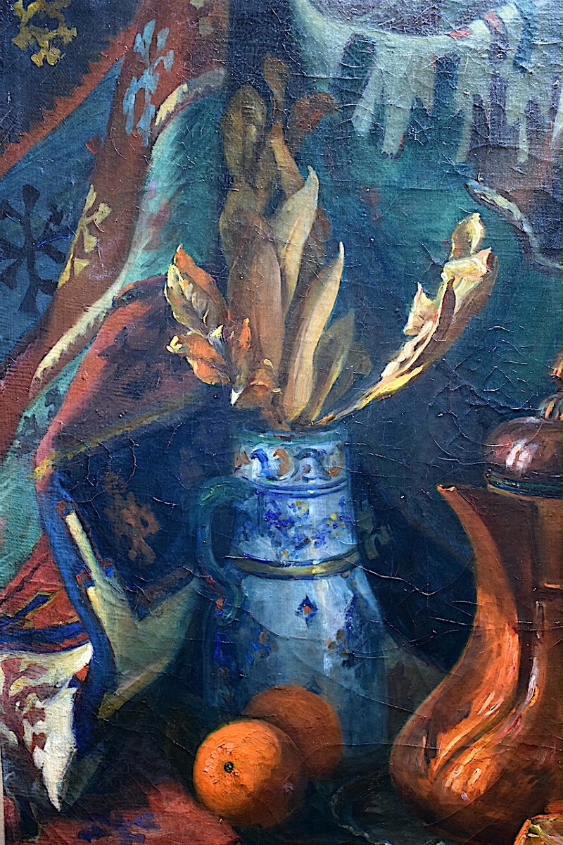Marie Dominique Siciliano Orientalist Still Life 20th Century Rt963-photo-3