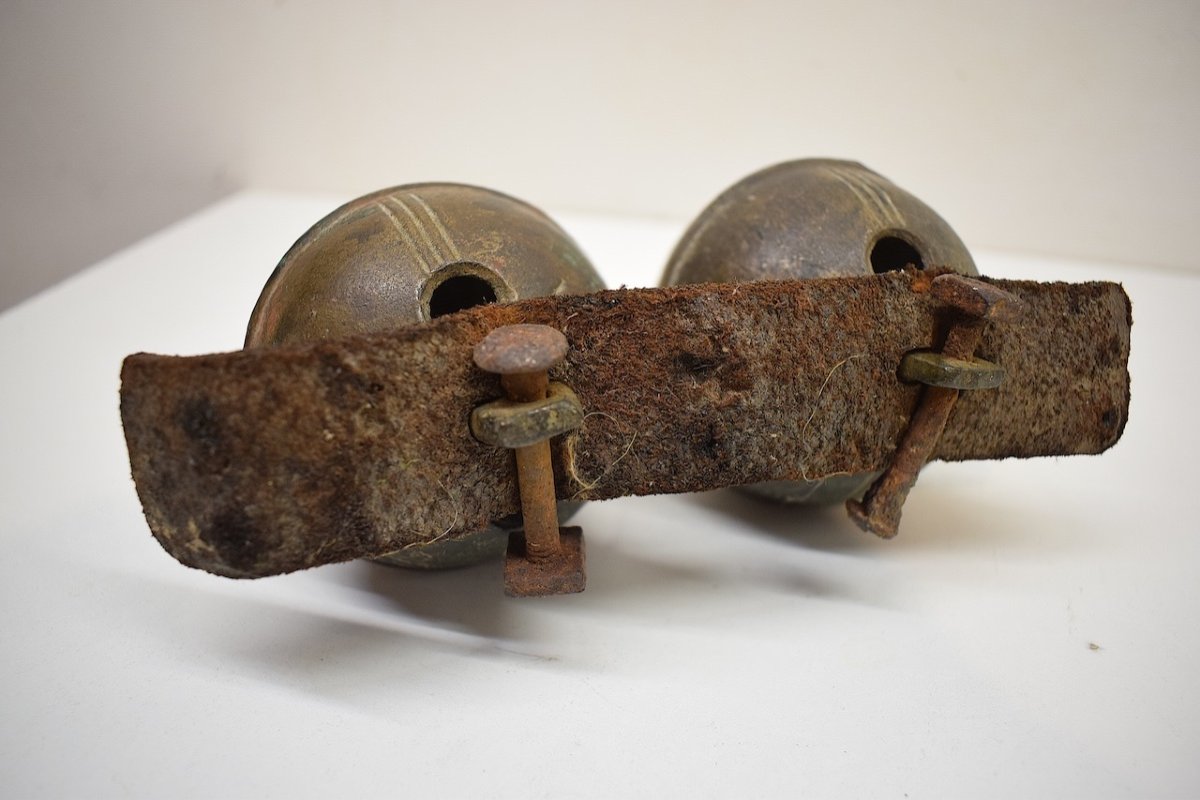 Gautier & Montserret Pair Of Bronze Bells For Driving Horses Provence Bell Ref744-photo-4