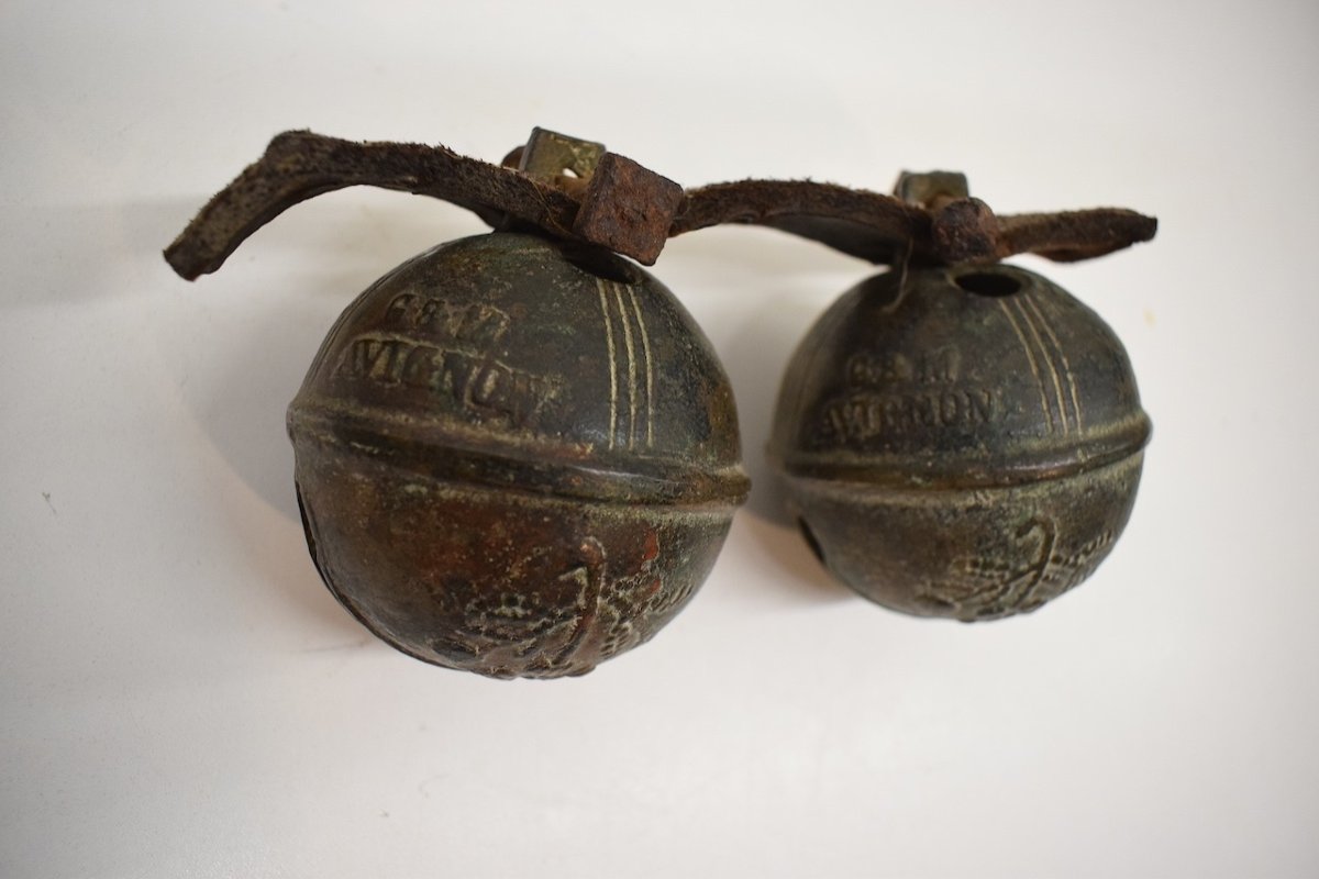 Gautier & Montserret Pair Of Bronze Bells For Driving Horses Provence Bell Ref744-photo-2