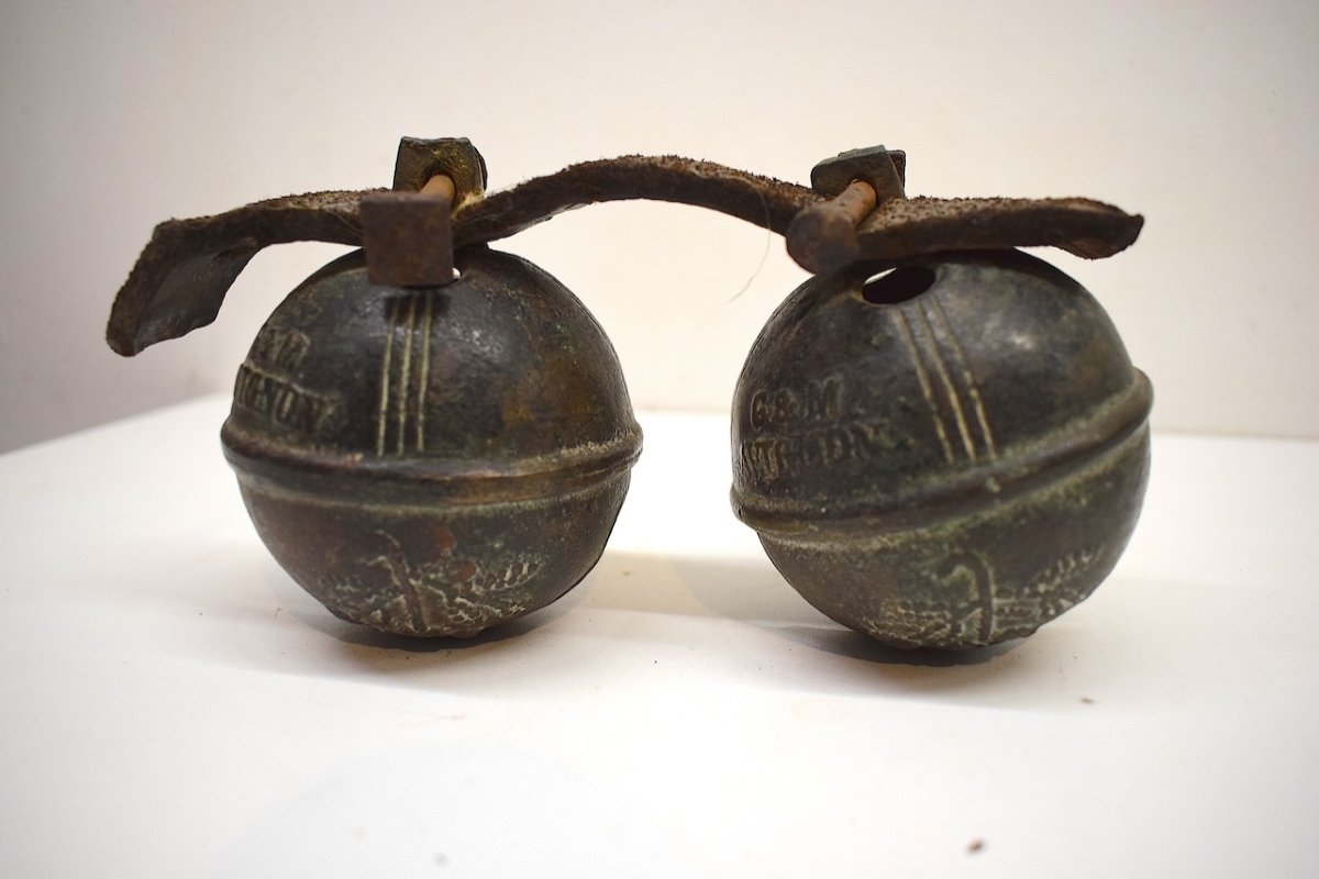 Gautier & Montserret Pair Of Bronze Bells For Driving Horses Provence Bell Ref744-photo-5