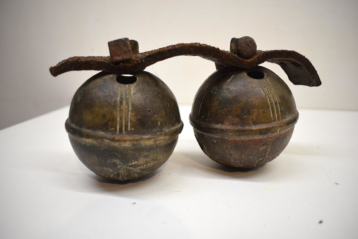 Gautier & Montserret Pair Of Bronze Bells For Driving Horses Provence Bell Ref744-photo-6