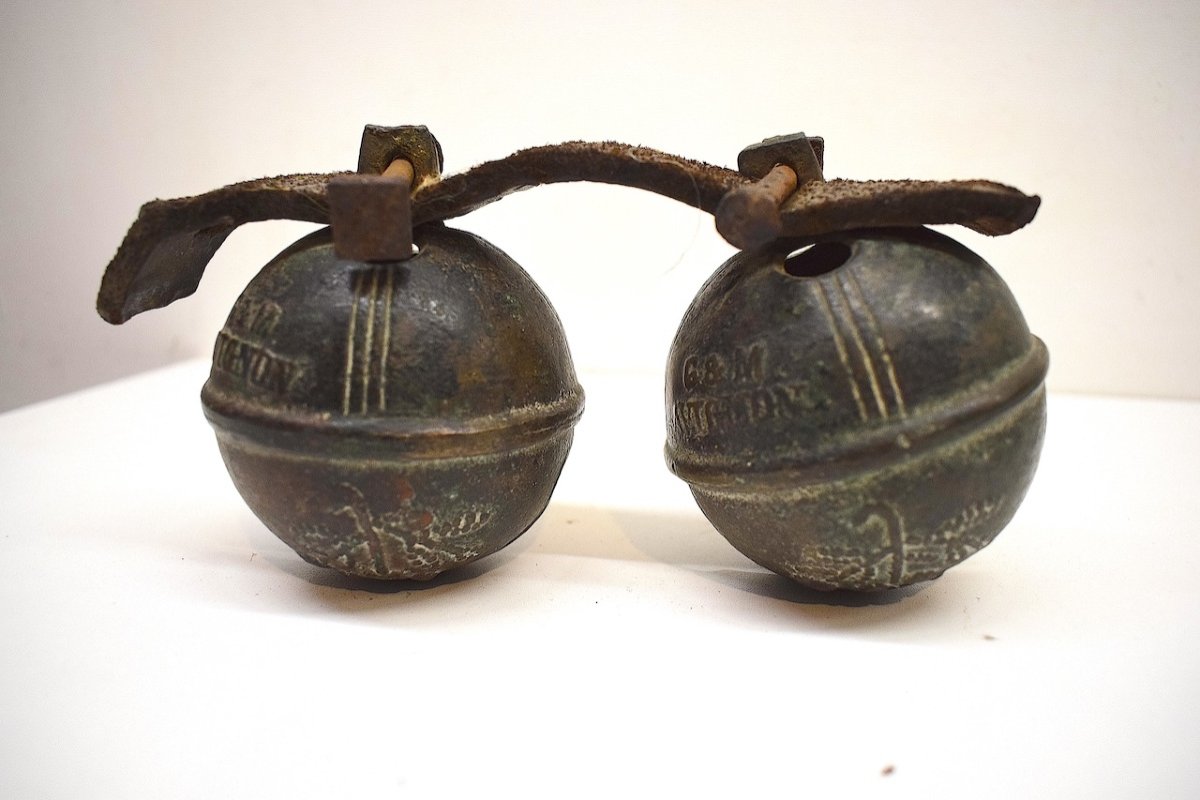 Gautier & Montserret Pair Of Bronze Bells For Driving Horses Provence Bell Ref744