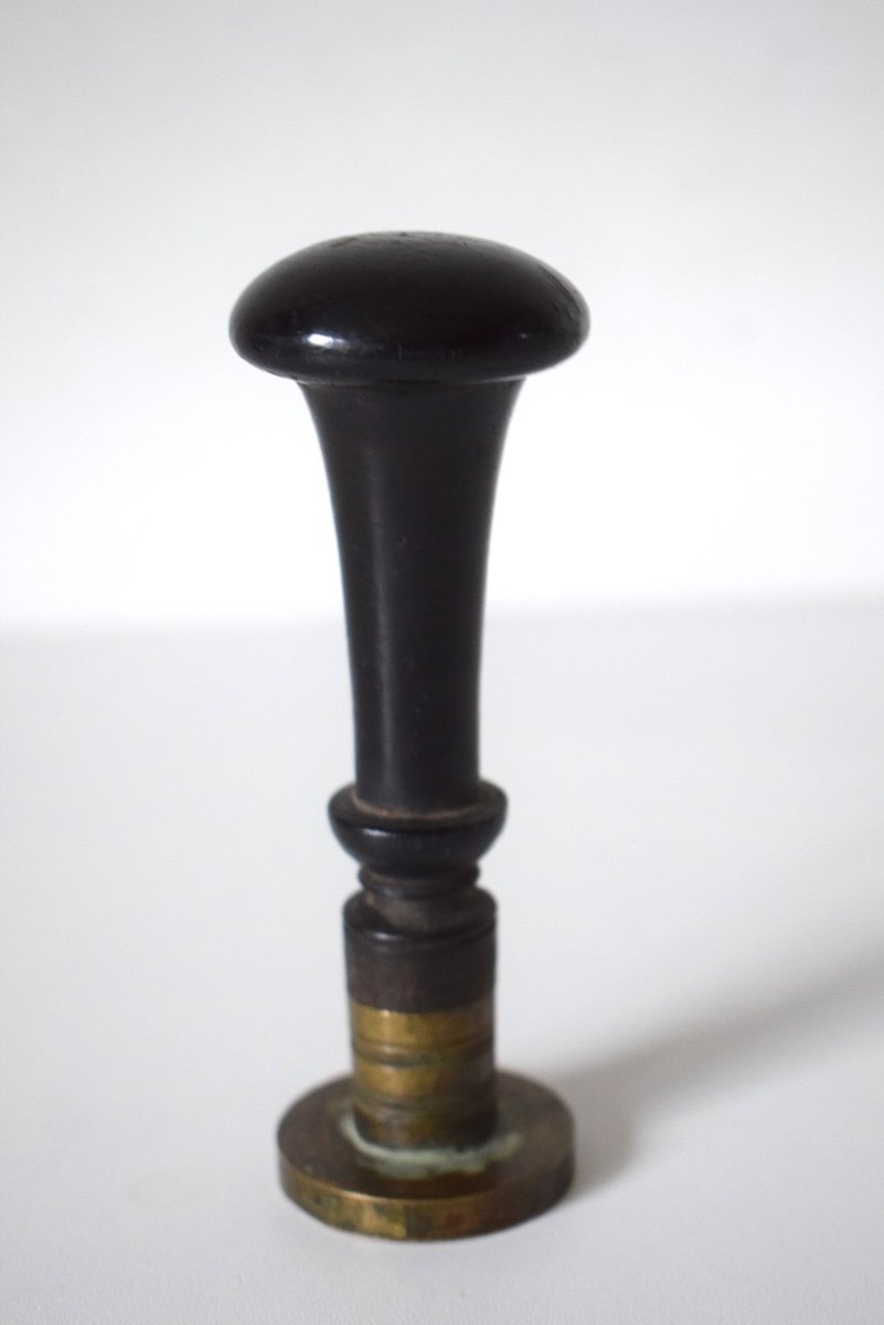 Tampon Sceau Cachet  Matrice Bronze Juge De Paix  Notaire Alzon Gard Aigle Couronné Ref750-photo-1