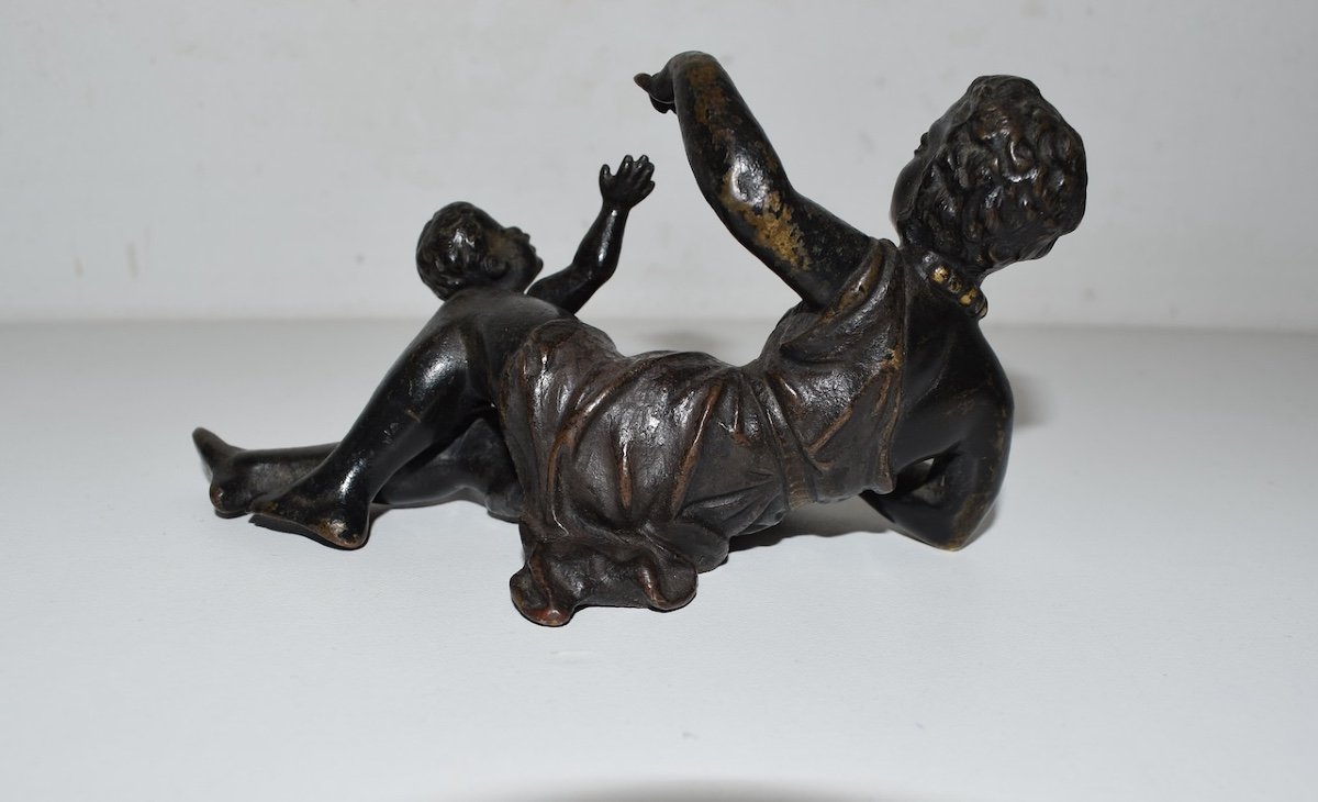 Orientalist Bronze African Woman And Child With Black Patina Vienna Bronze Style Ref761-photo-1