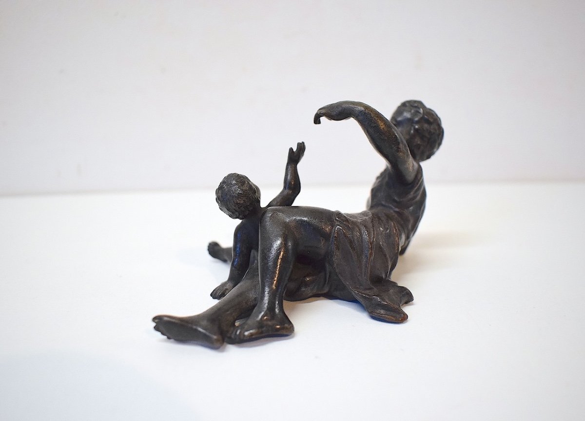 Orientalist Bronze African Woman And Child With Black Patina Vienna Bronze Style Ref761-photo-2