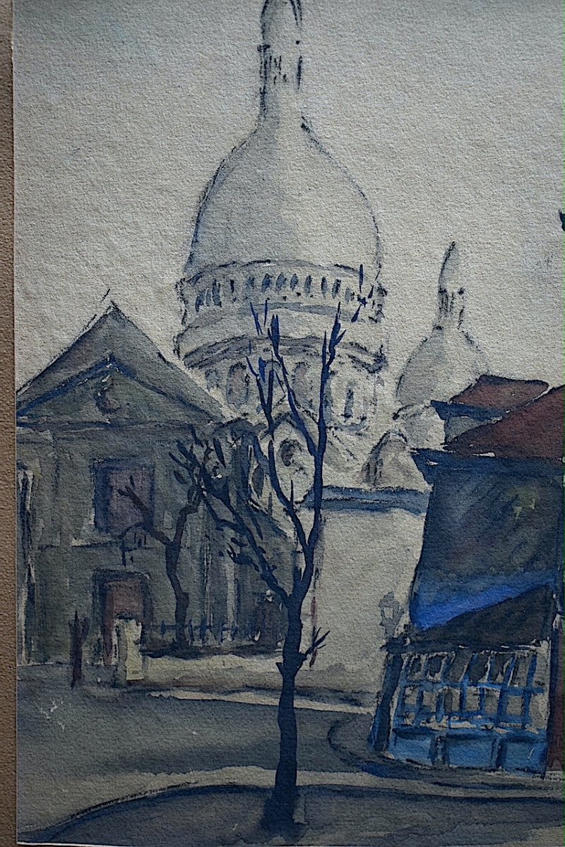 CLAUDE ALIOTTI PARIS Montmartre Sacré Coeur 1949  XX ème Rt1008 -photo-3