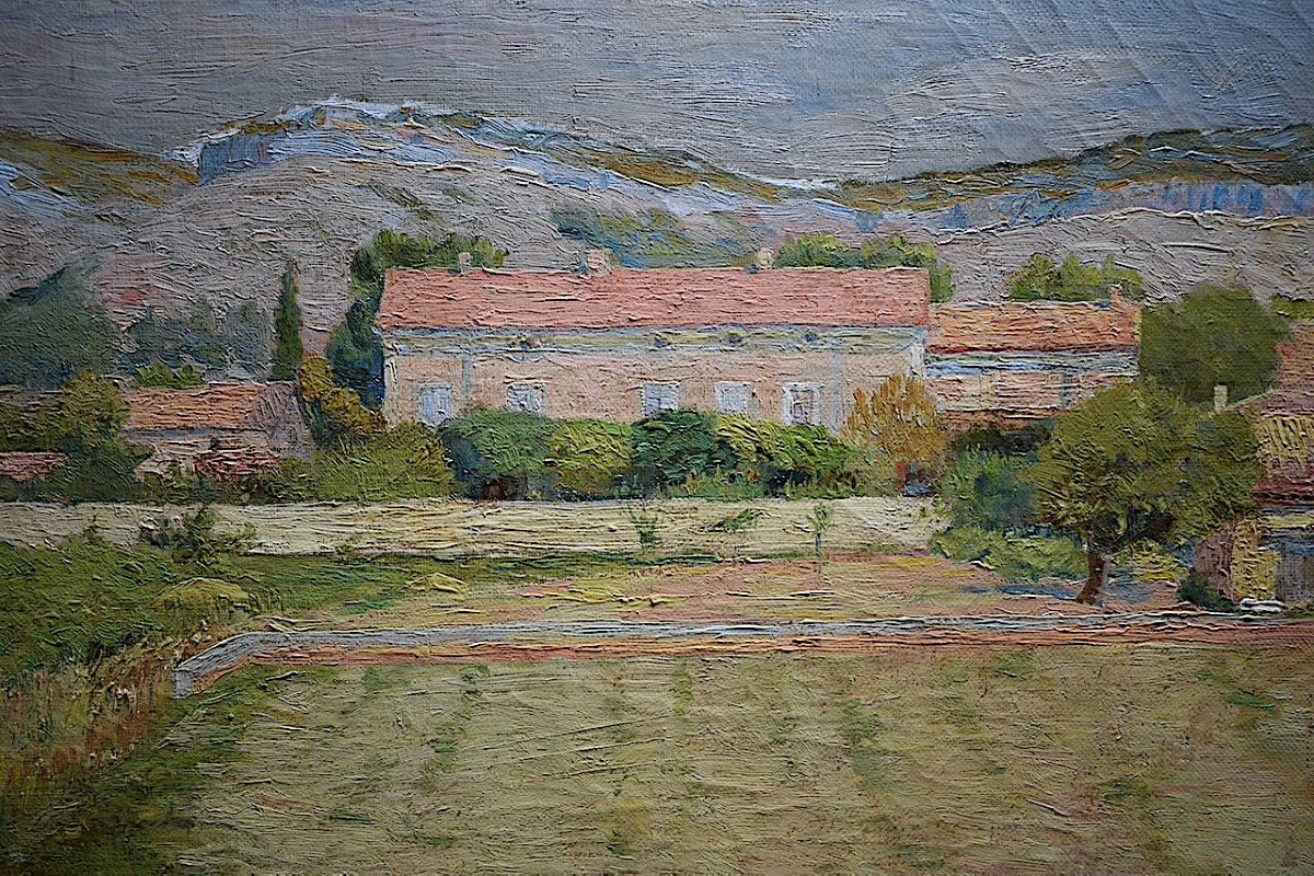 Village Of Chusclan Gard Mas Provençal Provence Dated 1913 Signed To Identify Rt1015-photo-3